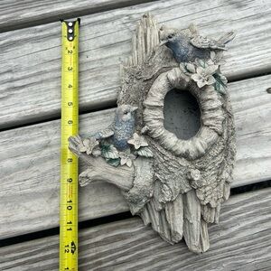 Sold Bird house hanging home decor project diy floral tree flowers stump hollow